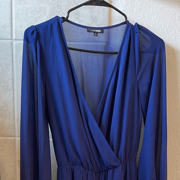 Fashion Nova Chiffon Jumpsuit - Picture 7 of 8